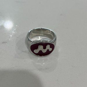 Mowalola size 7 ring M Logo